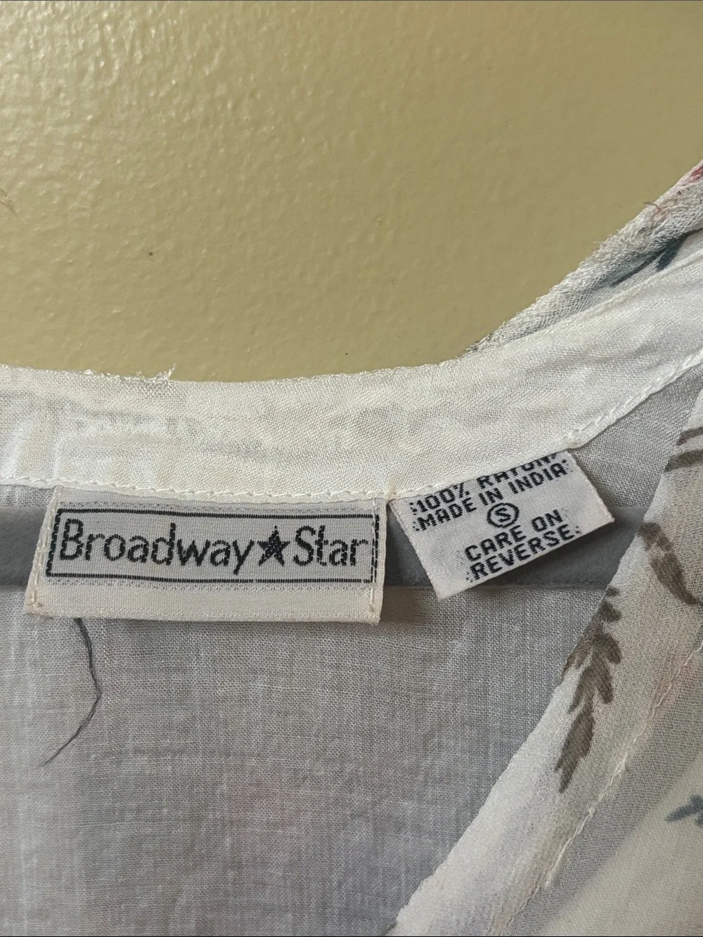 vintage Broadway Star white floral maxi dress
